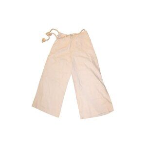 Farm Rio Linen Wide-Leg Pants With Braided Rope Belt, Large NWT